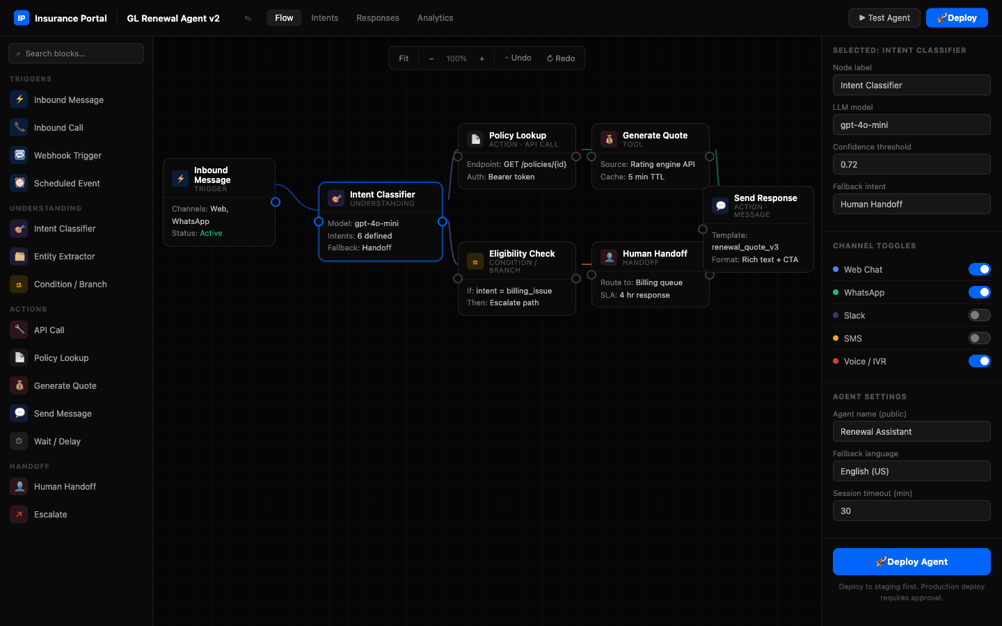 No-Code AI Agent Platform